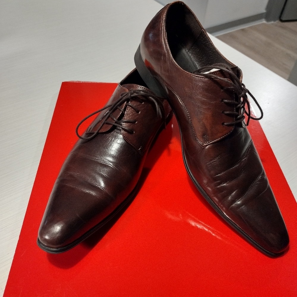 Aldo Rich Brown Leather Derbys